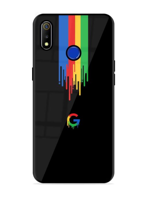 Google Logo Glossy Metal Phone Cover for Realme 3 Zapvi