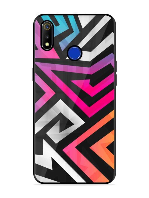 Rainbow Seamless Glossy Metal Phone Cover for Realme 3 Zapvi