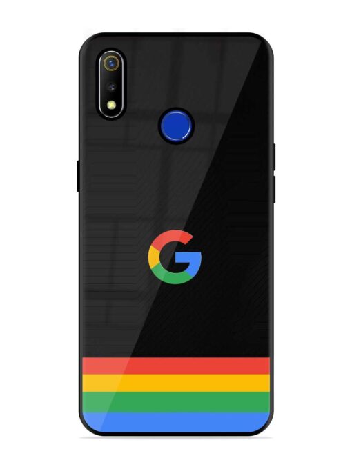 Google Logo Art Glossy Metal Phone Cover for Realme 3 Zapvi