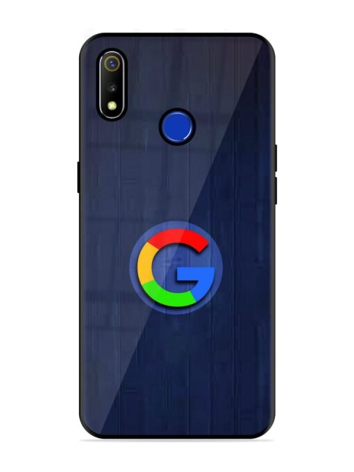 Google Logo Printed Glossy Metal TPU Phone Cover for Realme 3