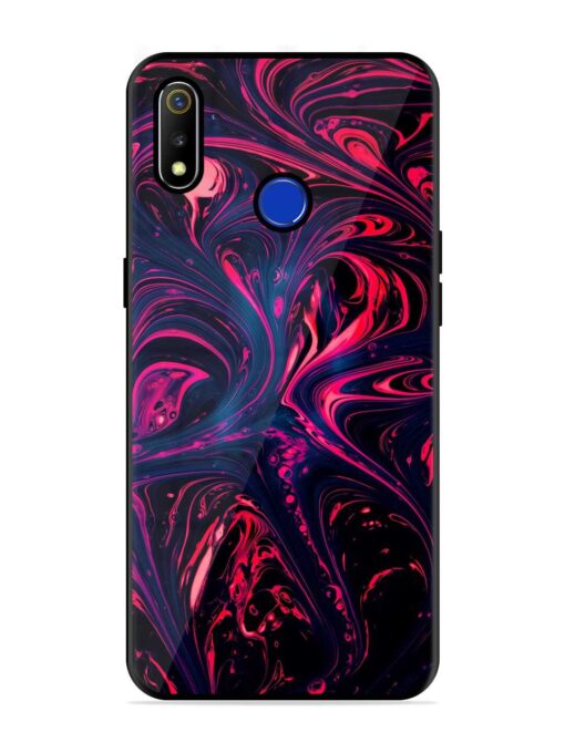 Abstract Background Glossy Metal Phone Cover for Realme 3 Zapvi