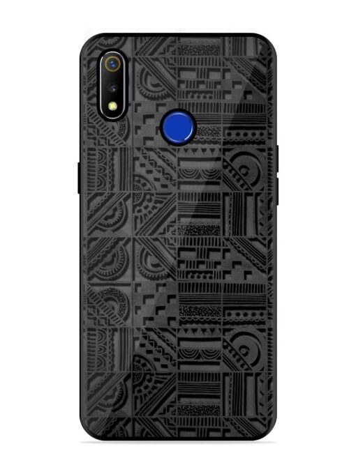 Seamless Pattern Glossy Metal Phone Cover for Realme 3