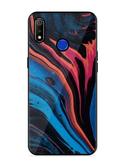 Liquefied Art Glossy Metal TPU Phone Cover for Realme 3