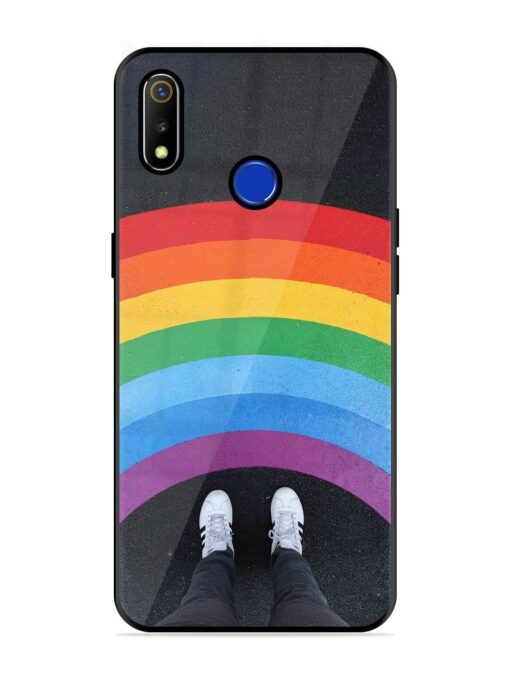 Legs Rainbow Glossy Metal TPU Phone Cover for Realme 3 Zapvi