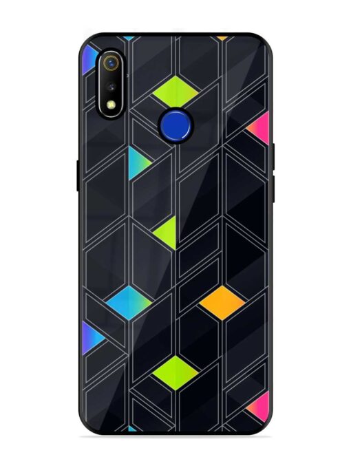 Abstract Mosaic Seamless Glossy Metal Phone Cover for Realme 3 Zapvi