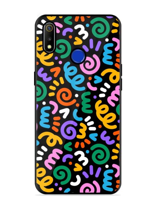 Colorful Seamless Vector Glossy Metal Phone Cover for Realme 3 Zapvi