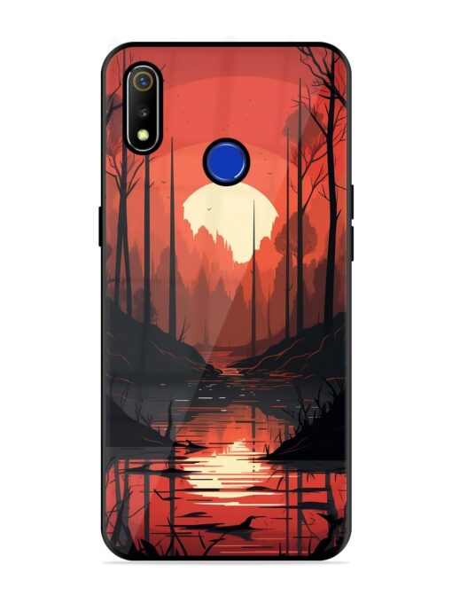 Natural Landscape Glossy Metal Phone Cover for Realme 3 Zapvi