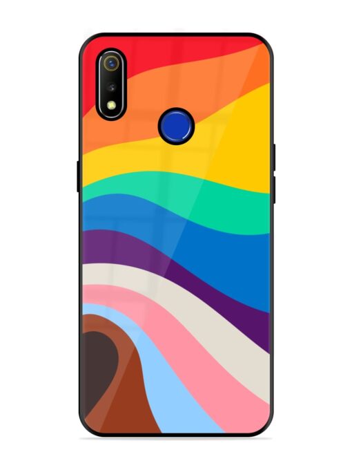 Minimal Pride Art Glossy Metal Phone Cover for Realme 3