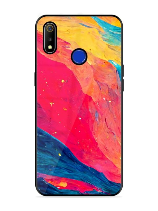 Starry Night Glossy Metal Phone Cover for Realme 3