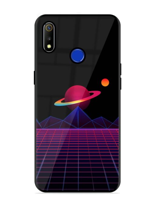 Wave Aesthetic Glossy Metal Phone Cover for Realme 3