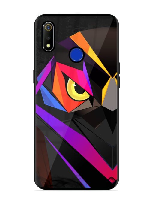 Wpap Owl Glossy Metal Phone Cover for Realme 3