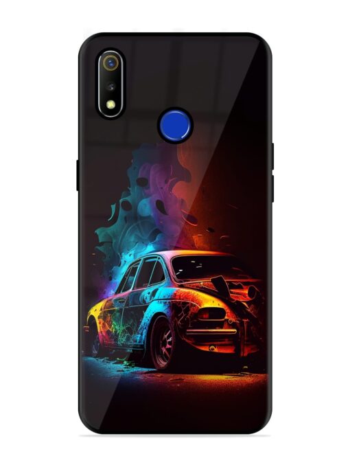 High Classic Car Art Glossy Metal Phone Cover for Realme 3