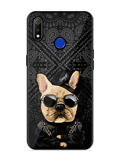 Gangsta Cool Sunmetales Dog Glossy Metal Phone Cover for Realme 3 Zapvi