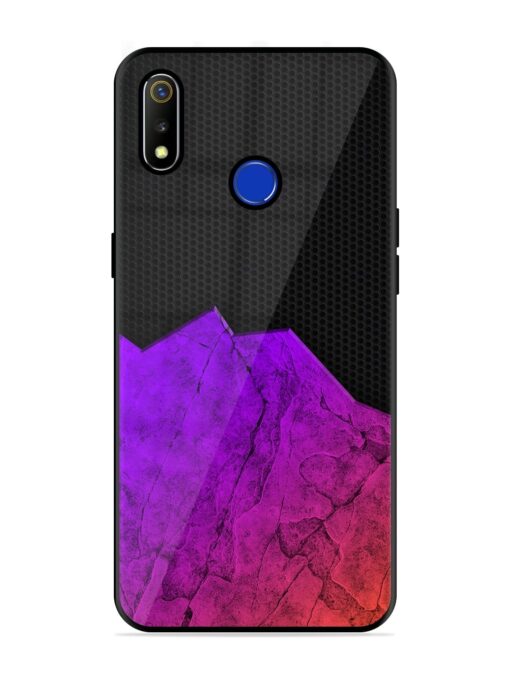 Minimalist Gradient Glossy Metal Phone Cover for Realme 3