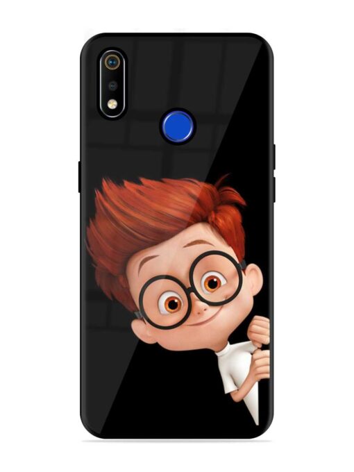 Smart Boy Cartoon Glossy Metal Phone Cover for Realme 3I Zapvi