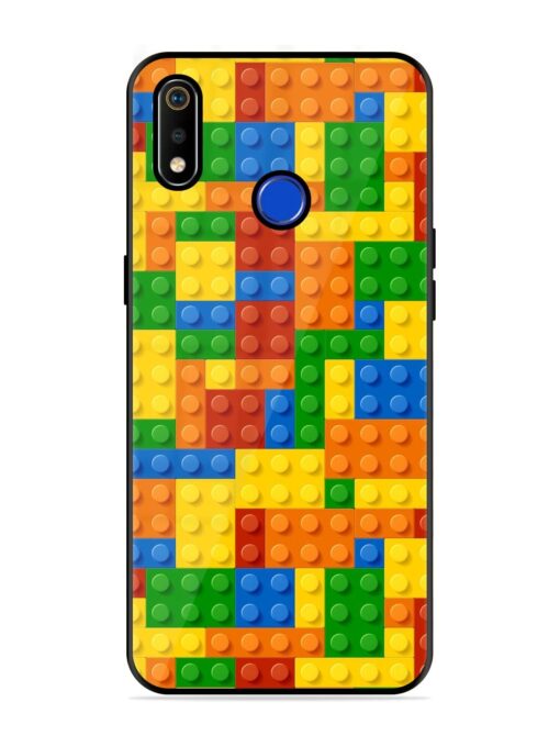 Building Blocks Glossy Metal TPU Phone Cover for Realme 3I