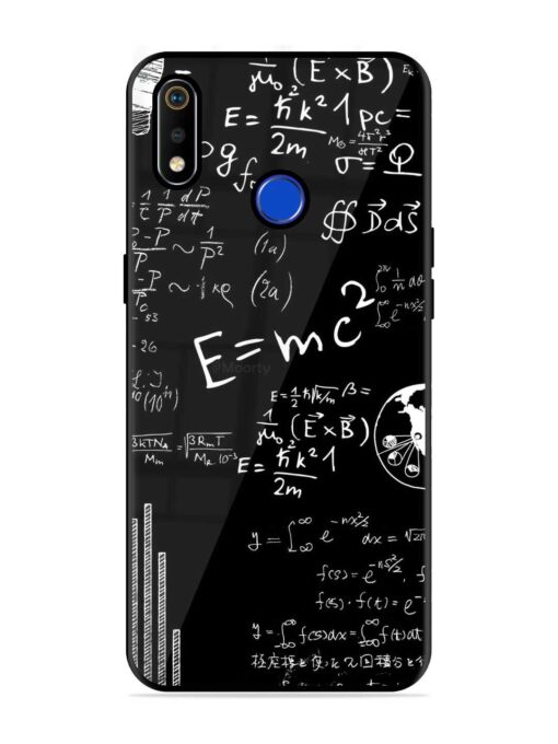 E=Mc2 Mass?Energy Equivalence Glossy Metal Phone Cover for Realme 3I