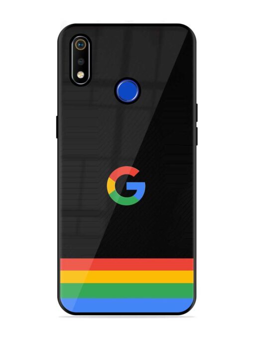 Google Logo Art Glossy Metal Phone Cover for Realme 3I Zapvi