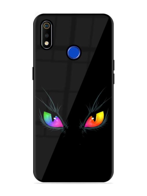 Cat Eyes Glossy Metal Phone Cover for Realme 3I Zapvi