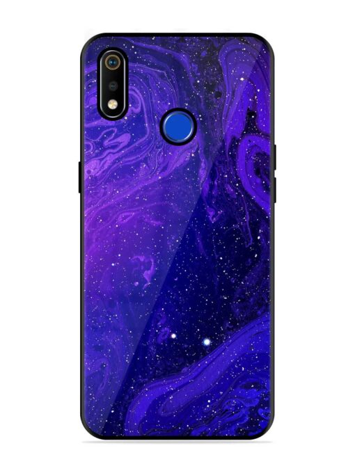 Galaxy Acrylic Abstract Art Glossy Metal Phone Cover for Realme 3I Zapvi