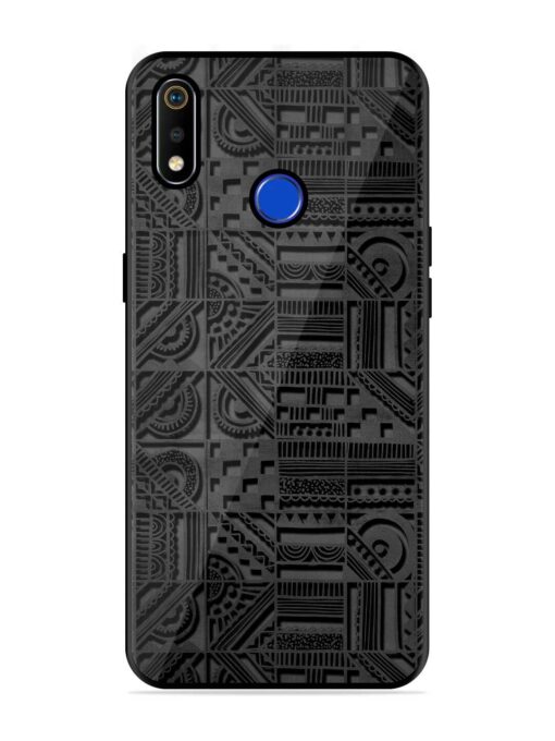 Seamless Pattern Glossy Metal Phone Cover for Realme 3I Zapvi