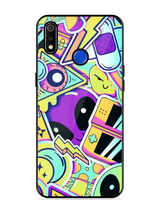 Scratch Art Glossy Metal Phone Cover for Realme 3I