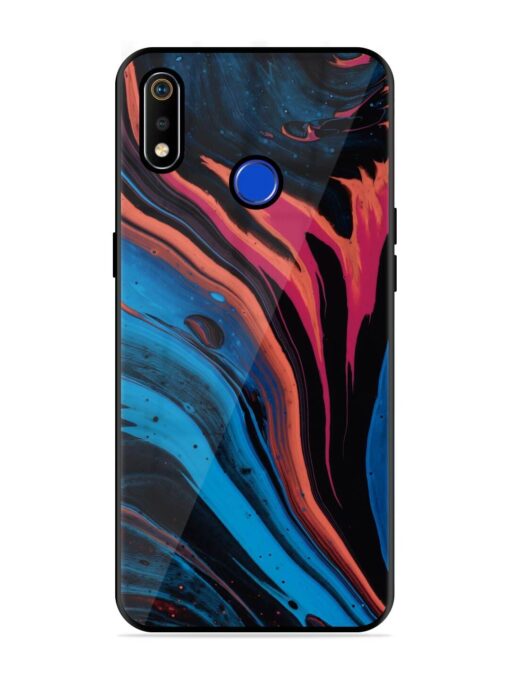 Liquefied Art Glossy Metal TPU Phone Cover for Realme 3I