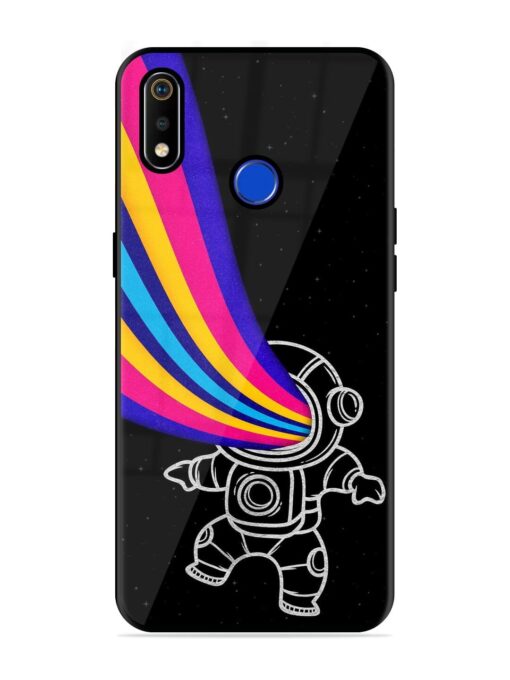 Astronaut Glossy Metal TPU Phone Cover for Realme 3I Zapvi