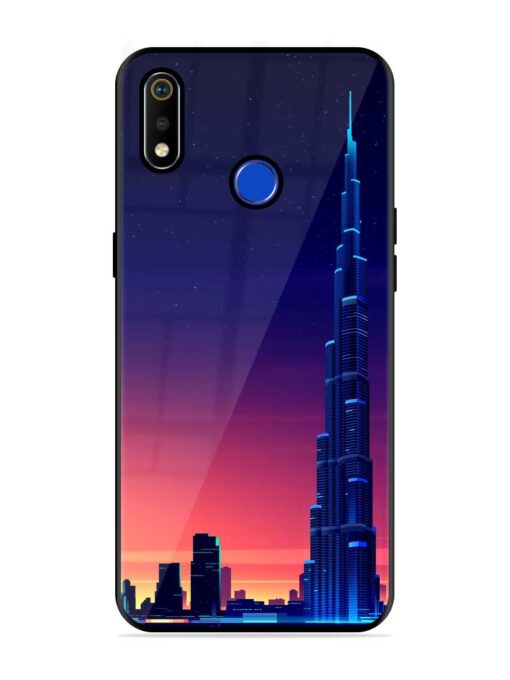 Burj Khalifa Abstract Glossy Metal Phone Cover for Realme 3I Zapvi