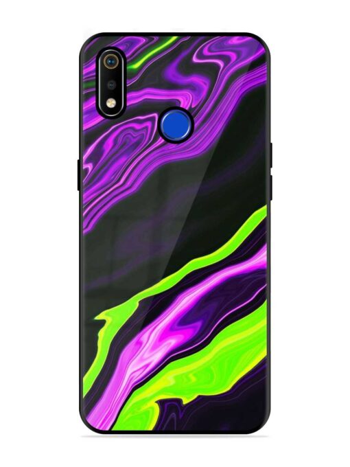 Bright Fluid Violet Glossy Metal Phone Cover for Realme 3I Zapvi