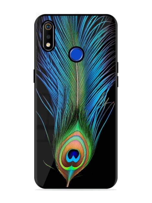 Peacock Feather Glossy Metal TPU Phone Cover for Realme 3I Zapvi