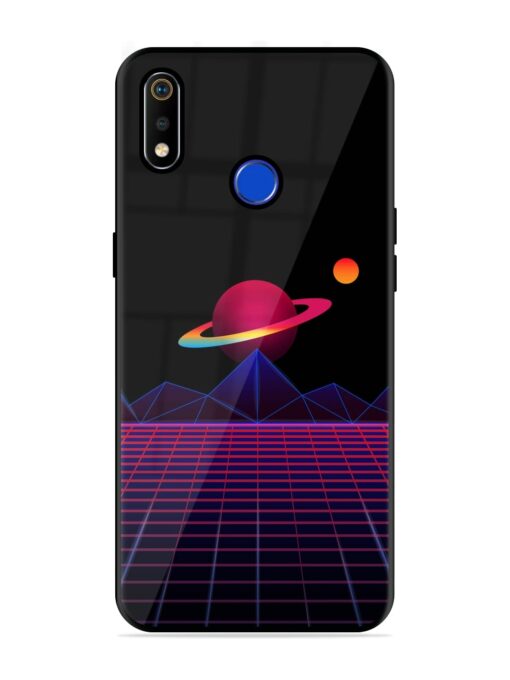 Wave Aesthetic Glossy Metal Phone Cover for Realme 3I