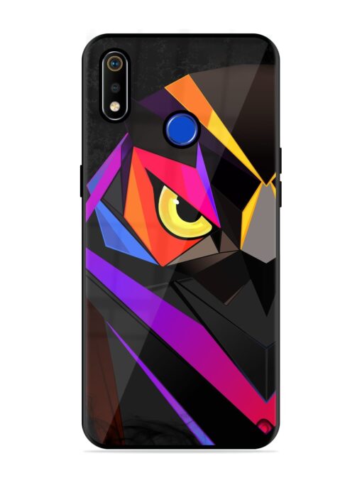 Wpap Owl Glossy Metal Phone Cover for Realme 3I Zapvi