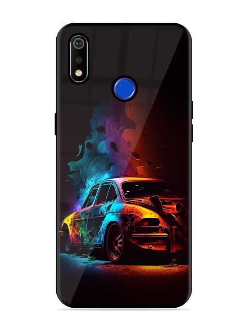 High Classic Car Art Glossy Metal Phone Cover for Realme 3I