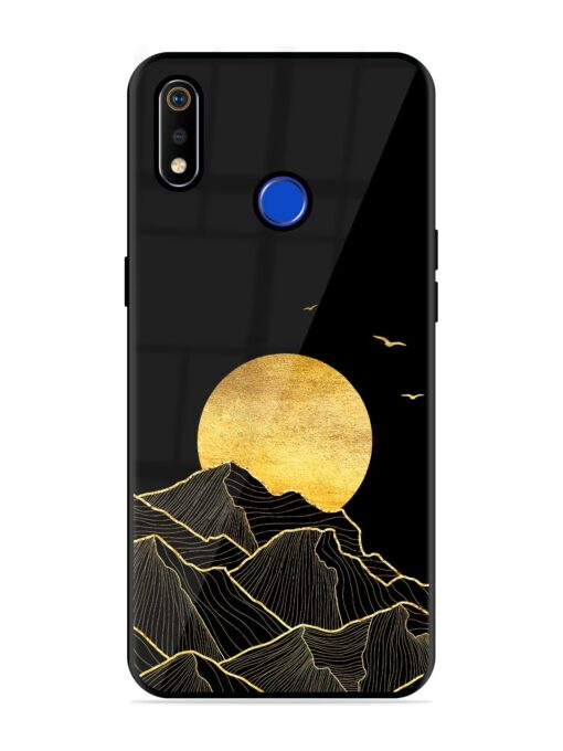 Golden Sunrise Glossy Metal Phone Cover for Realme 3I