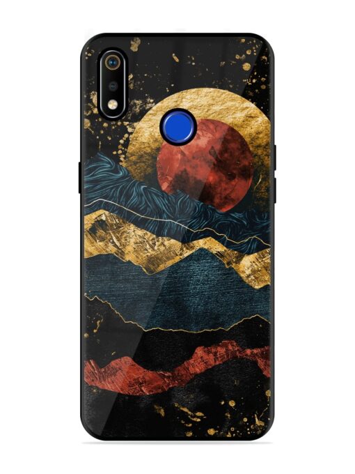 Gold Painting View Glossy Metal Phone Cover for Realme 3I Zapvi