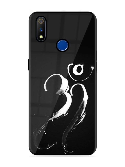 Om Logo Glossy Metal Phone Cover for Realme 3 Pro Zapvi