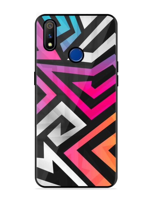 Rainbow Seamless Glossy Metal Phone Cover for Realme 3 Pro