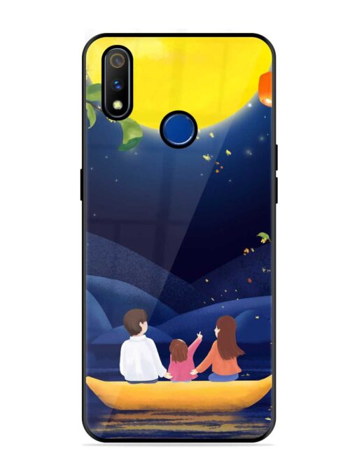 Happy Family And Beautiful View Glossy Metal Phone Cover for Realme 3 Pro Zapvi