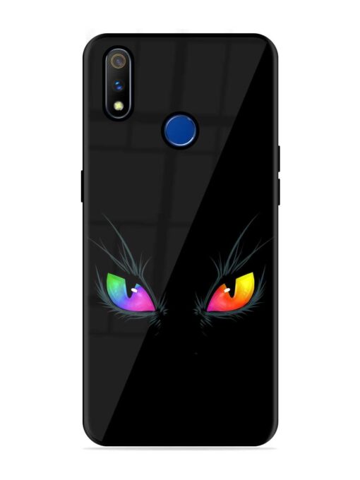 Cat Eyes Glossy Metal Phone Cover for Realme 3 Pro Zapvi