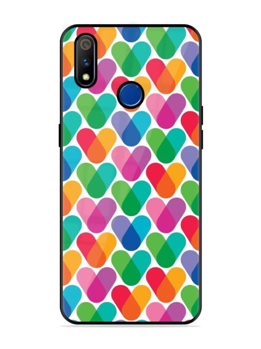 Overlapping Colors Colorful Glossy Metal TPU Phone Cover for Realme 3 Pro Zapvi