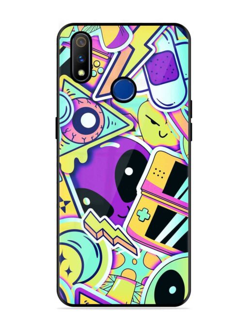 Scratch Art Glossy Metal Phone Cover for Realme 3 Pro Zapvi