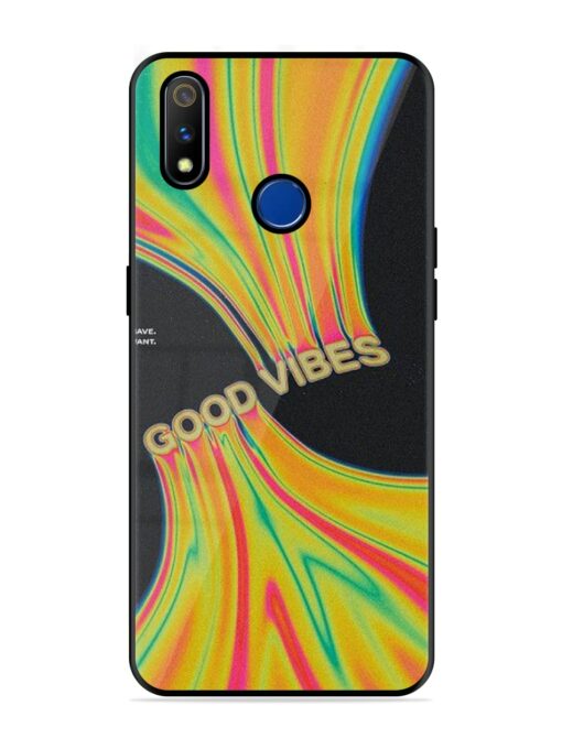 Good Vibes Glossy Metal Phone Cover for Realme 3 Pro Zapvi