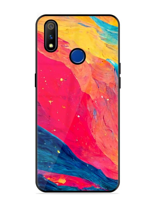 Starry Night Glossy Metal Phone Cover for Realme 3 Pro