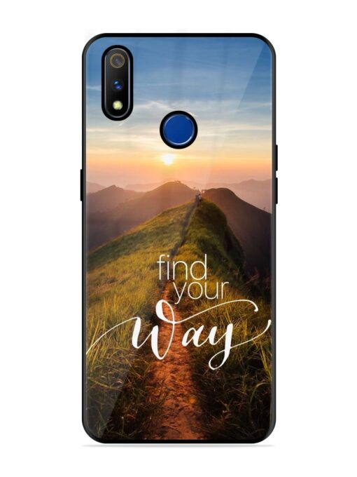 Find Your Way Glossy Metal Phone Cover for Realme 3 Pro