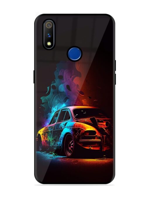 High Classic Car Art Glossy Metal Phone Cover for Realme 3 Pro