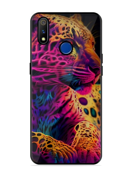 Leopard Art Glossy Metal Phone Cover for Realme 3 Pro