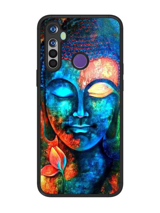 Buddha Painting Glossy Metal Phone Cover for Realme 5 Zapvi