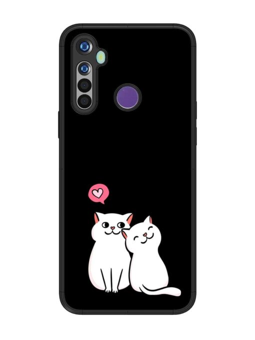 Cat Love Glossy Metal Phone Cover for Realme 5 Zapvi