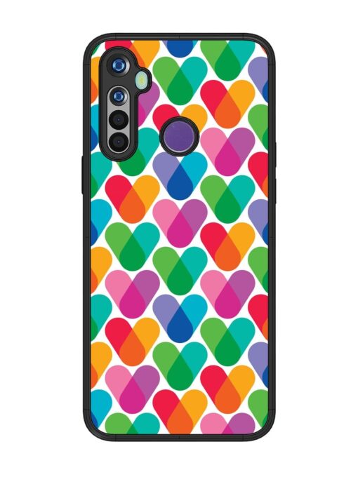 Overlapping Colors Colorful Glossy Metal TPU Phone Cover for Realme 5 Zapvi